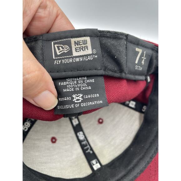 San Francisco Giants New Era 59Fifty Fitted 7 1/4 Hat Cap Men MLB Maroon White - Picture 8 of 9